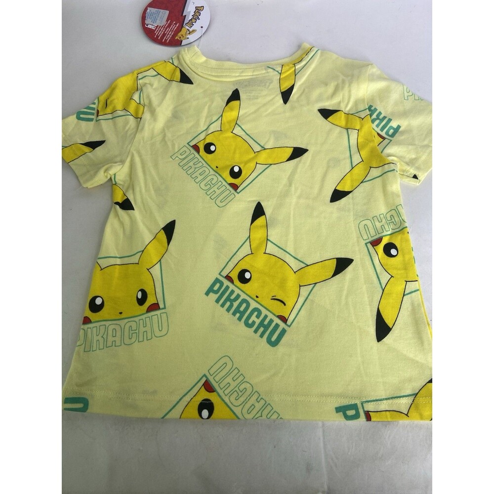 Pokemon Pikachu All Over Print Short Sleeve T-Shirt Boys Girls Size 3-4 Years - Picture 2 of 5